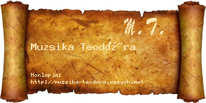 Muzsika Teodóra névjegykártya